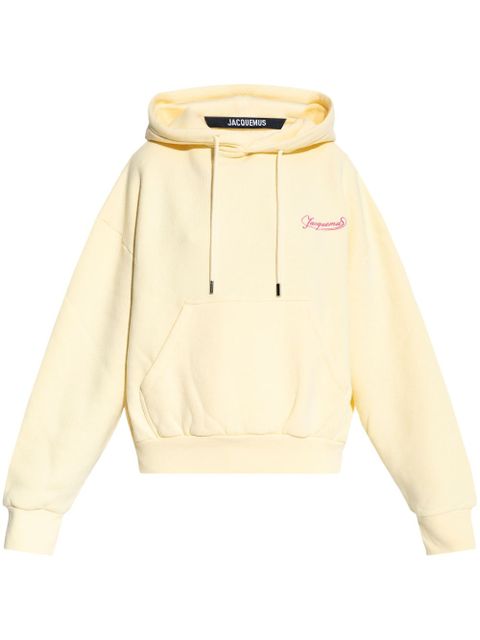 Jacquemus logo-embroidered hoodie - Yellow - zdjęcie produktu nr 1