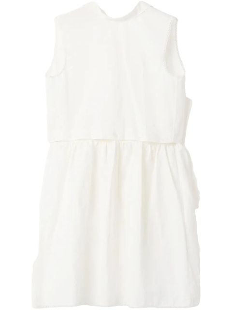 Miu Miu logo-patch dress - White - zdjęcie produktu nr 1