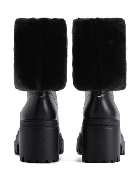 Giuseppe Zanotti MAIRI fur-cuff boots - Black