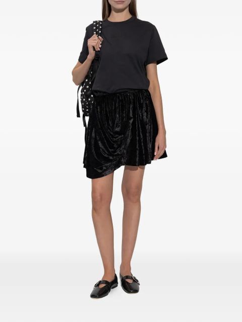 GANNI draped mini skirt - Black - zdjęcie produktu nr 2