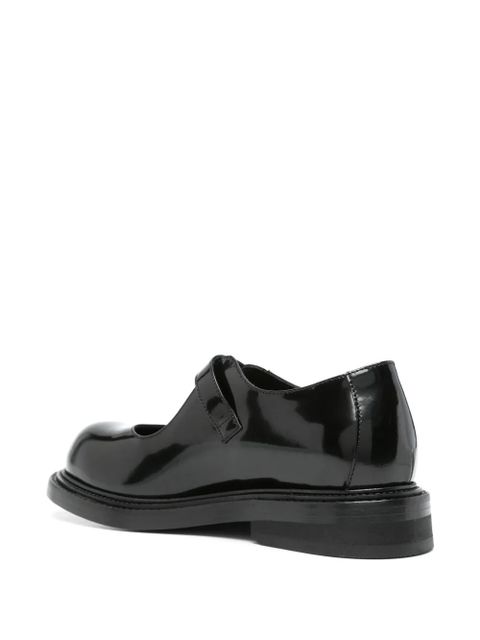 Moschino leather mary jane flats - Black