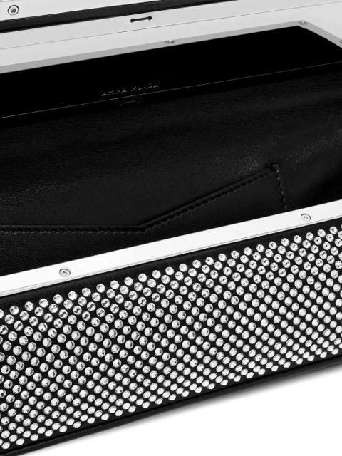 Amina Muaddi crystal-embellished clutch bag - Black