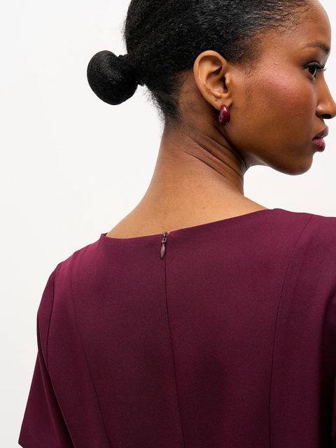 Answear.LAB sukienka kolor bordowy mini rozkloszowana