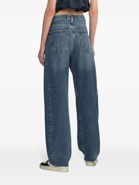 AGOLDE mid-rise cotton-blend jeans - Blue