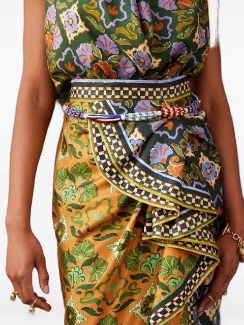 ALEMAIS Cece spliced silk skirt - Green