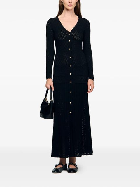 SANDRO knitted maxi dress - Black - zdjęcie produktu nr 2