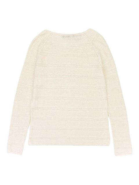 Loro Piana scoop-neck cashmere sweater - White - zdjęcie produktu nr 2