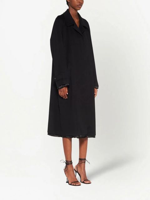 Miu Miu single-breasted mid-length coat - Black