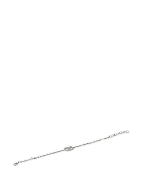 Valentino Garavani VLogo Signature crystal-embellished bracelet - Silver