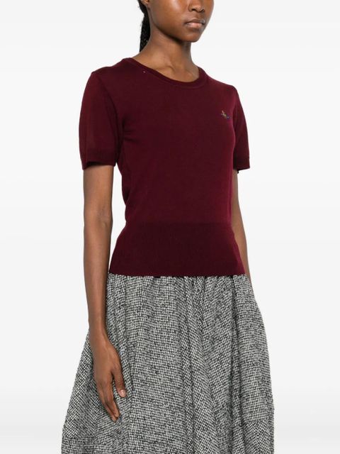 Vivienne Westwood orb-detail short-sleeve top - Red
