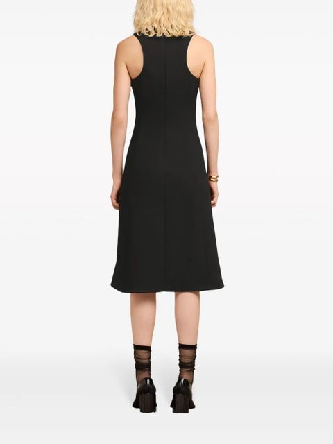 AMI Paris sleeveless virgin-wool midi dress - Black