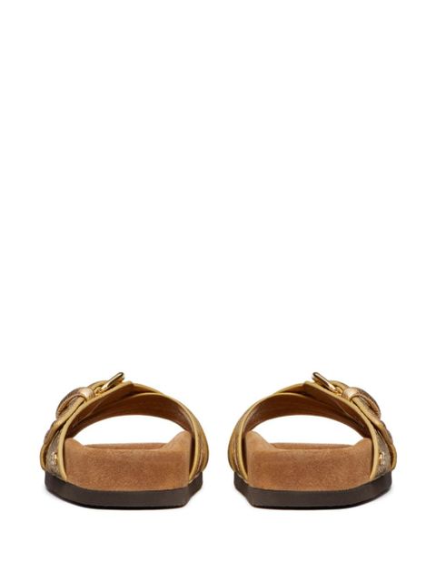 Valentino Garavani 30mm Fussfriend metallic sandals - Gold