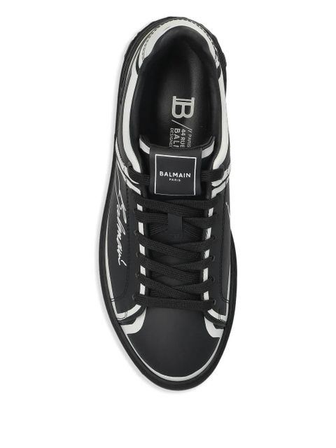 Balmain logo-print sneakers - Black