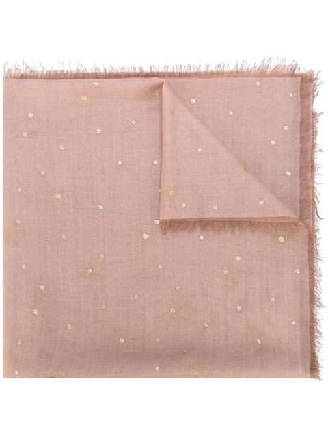 Valentino Garavani embroidered polka dot scarf - Pink - zdjęcie produktu nr 1