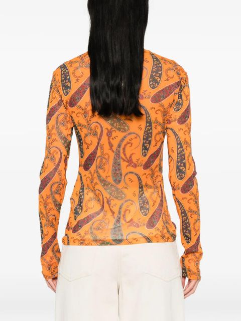 ETRO paisley-print top - Orange
