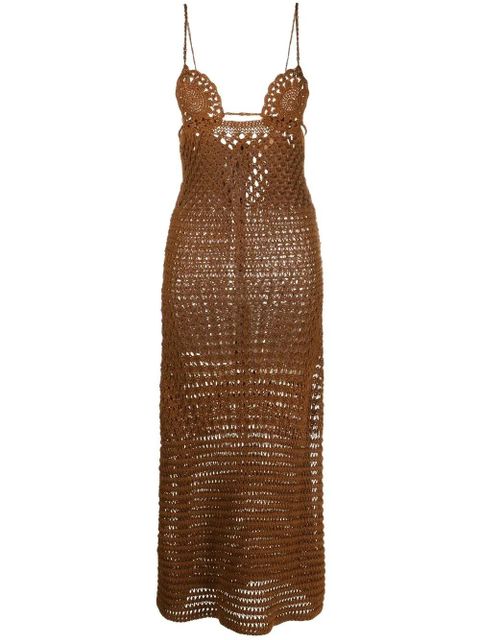 Alanui Mother Nature crochet dress - Brown - zdjęcie produktu nr 1