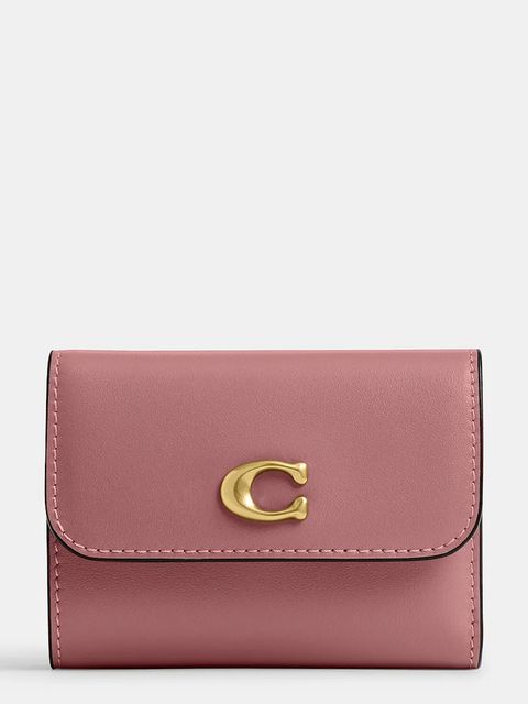 Coach portfel skórzany damski kolor różowy CZ111 - zdjęcie produktu nr 1