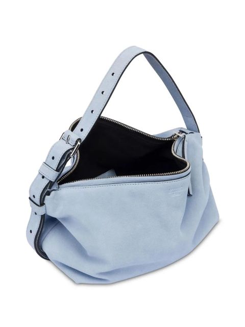 Moschino Tie Me suede shoulder bag - Blue