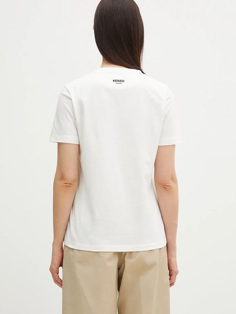 Kenzo t-shirt bawełniany damski kolor biały FF52TS1504SG.02