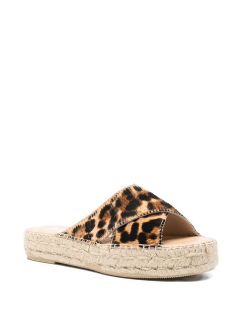 Manebi criss-cross leopard-print espadrilles - Neutrals - zdjęcie produktu nr 2