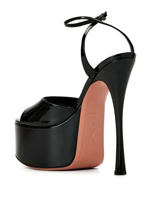 Amina Muaddi 155mm Aya platform sandals - Black