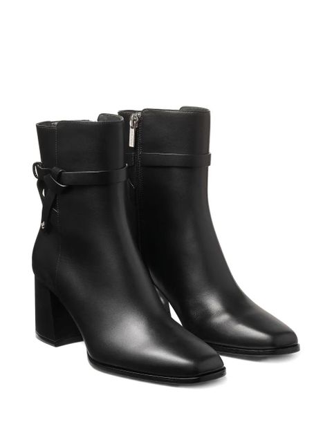 Jimmy Choo 70mm braided-strap block-heel boots - Black - zdjęcie produktu nr 2