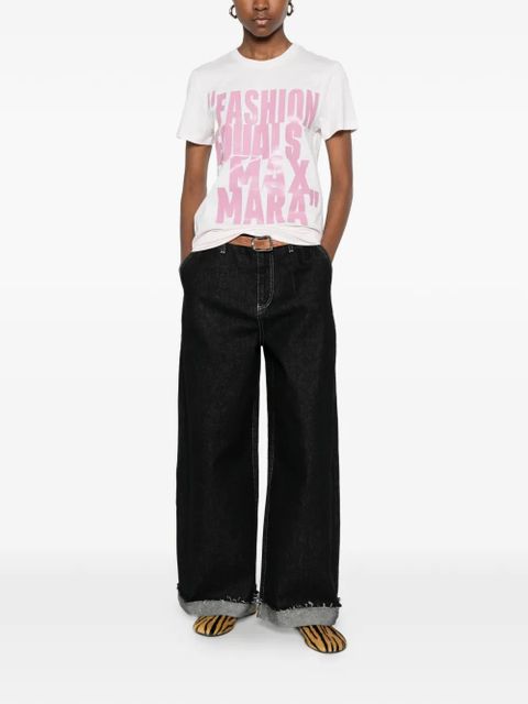 Max Mara lettering T-shirt - White - zdjęcie produktu nr 2