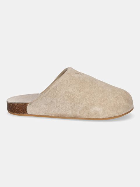 adidas Originals klapki zamszowe Adimule damskie kolor beżowy JP8730