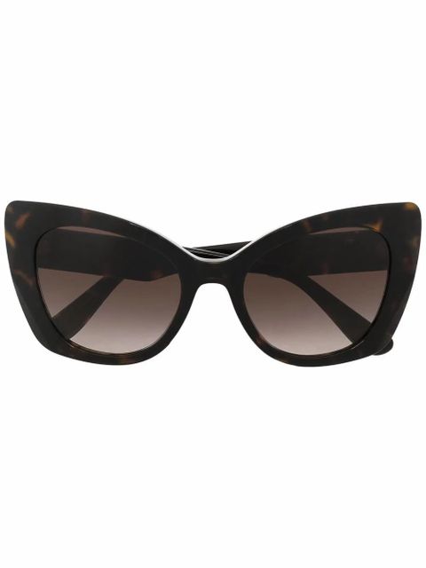 Dolce & Gabbana Eyewear logo-embellished cat-eye sunglasses - Black - zdjęcie produktu nr 1
