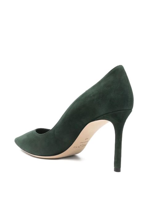 Jimmy Choo 85mm Romy suede pumps - Green
