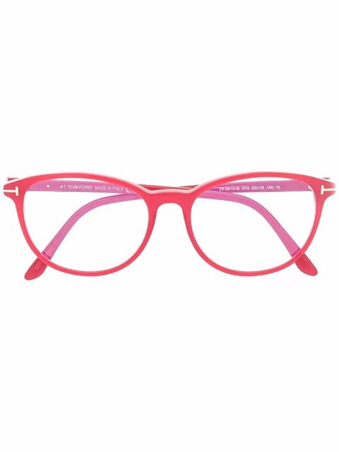 TOM FORD Eyewear FT5810 oval glasses - Red - zdjęcie produktu nr 1