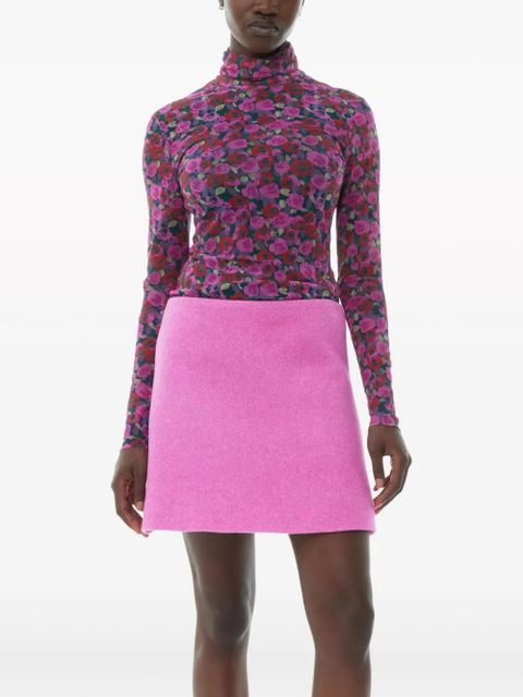 GANNI recycled wool-blend miniskirt - Pink - zdjęcie produktu nr 2
