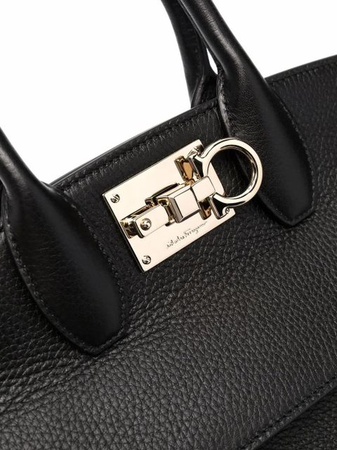 Ferragamo The Studio leather tote bag - Black