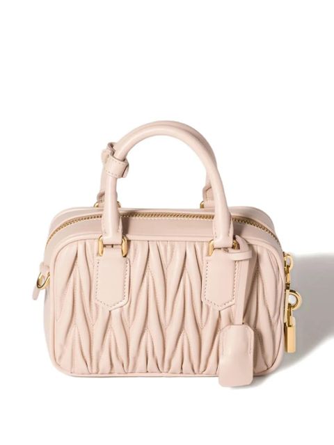Miu Miu mini Arcadie matelassé leather bag - Pink