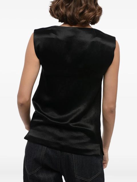 Jil Sander crew-neck sleeveless top - Black