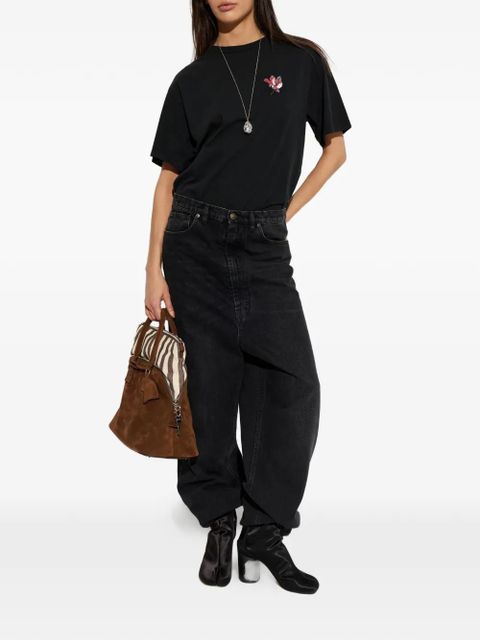 Maison Margiela floral-print T-shirt - Black - zdjęcie produktu nr 1