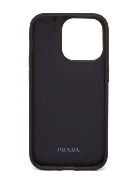 Prada iPhone 14 Pro padded-design case - Black