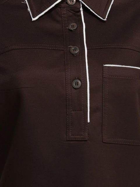 Prada piped polo top - Brown