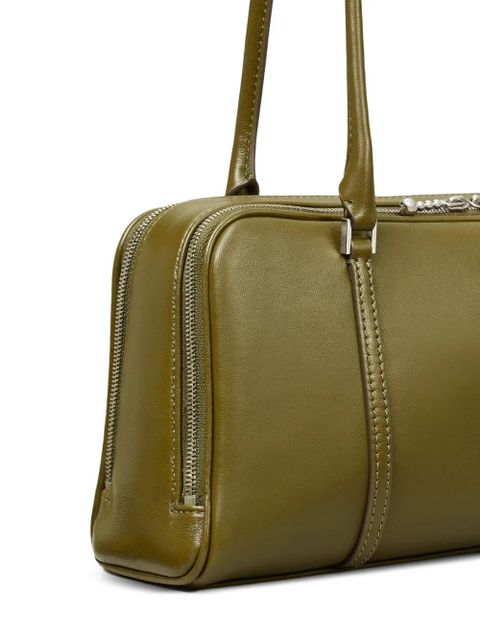 Tory Burch small Marshmallow leather zip-top bag - Green