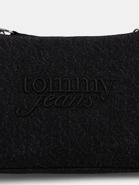 Tommy Jeans torebka jeansowa kolor czarny AW0AW18083