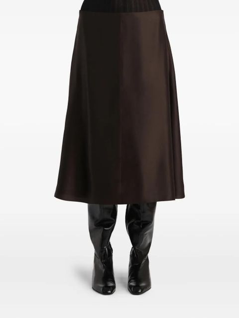 KHAITE Nania A-line skirt - Black
