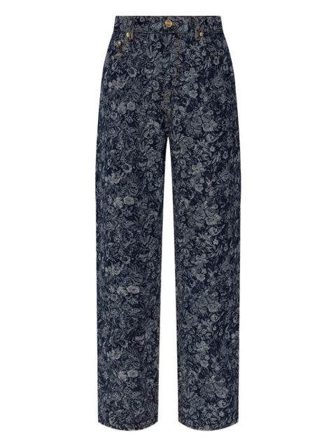 GANNI floral-pattern jeans - Blue - zdjęcie produktu nr 1