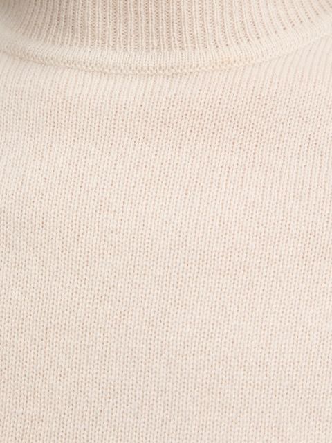 Marella sweter wełniany damski kolor beżowy z półgolfem 2523366254200