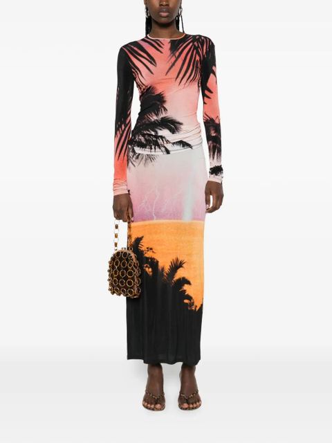 Rabanne palm print T-shirt - Orange - zdjęcie produktu nr 2