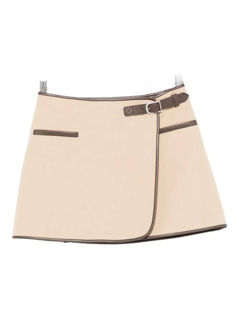 Simkhai Sheridan buckled mini skirt - Neutrals