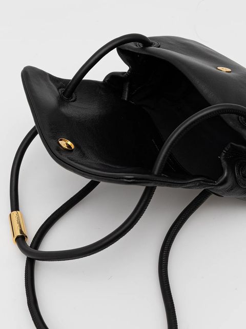 Trussardi torebka skórzana kolor czarny Z610E005987N