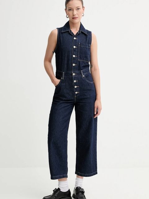 Levi's kombinezon kolor granatowy bawełniany z kołnierzykiemm A4850 - zdjęcie produktu nr 1