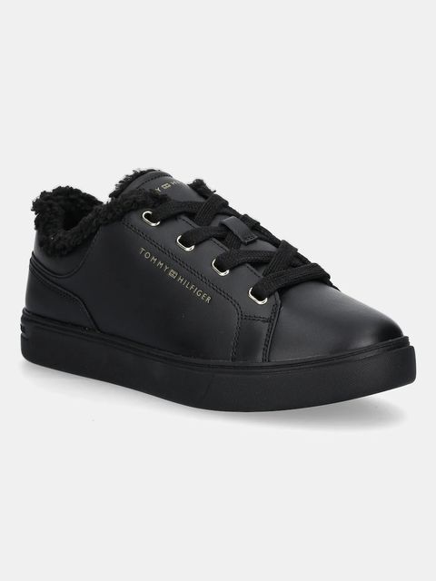 Tommy Hilfiger sneakersy skórzane CASUAL CUPSOLE SNEAKER WL damskie kolor czarny FW0FW08824 - zdjęcie produktu nr 1