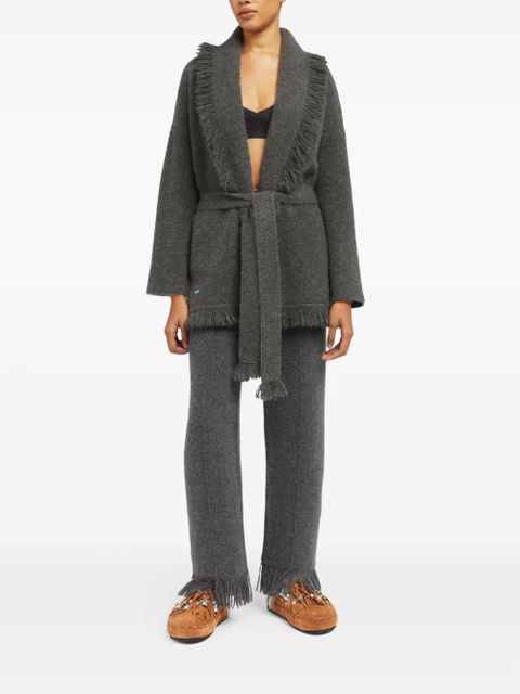 Alanui Finest fringed shawl-collar cardigan - Grey