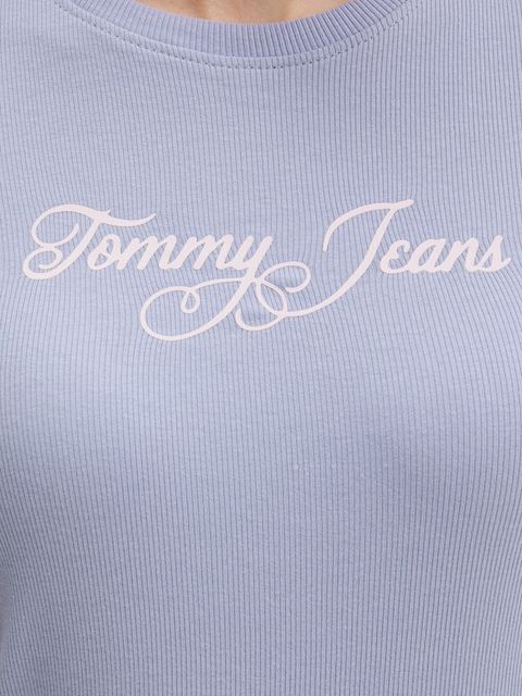 Tommy Jeans t-shirt damski kolor niebieski DW0DW21838
